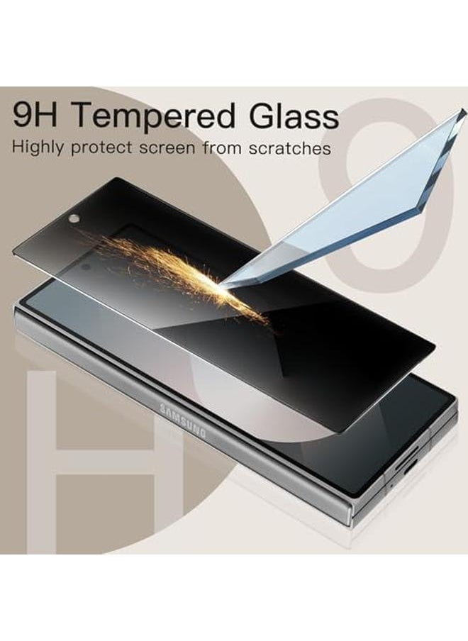 Jetech Front Privacy Screen Protector For Samsung Galaxy Z Fold 6 Anti Spy Tempered Glass Film With Easy Installation Tool Case Friendly 2 Pack  - Image 4