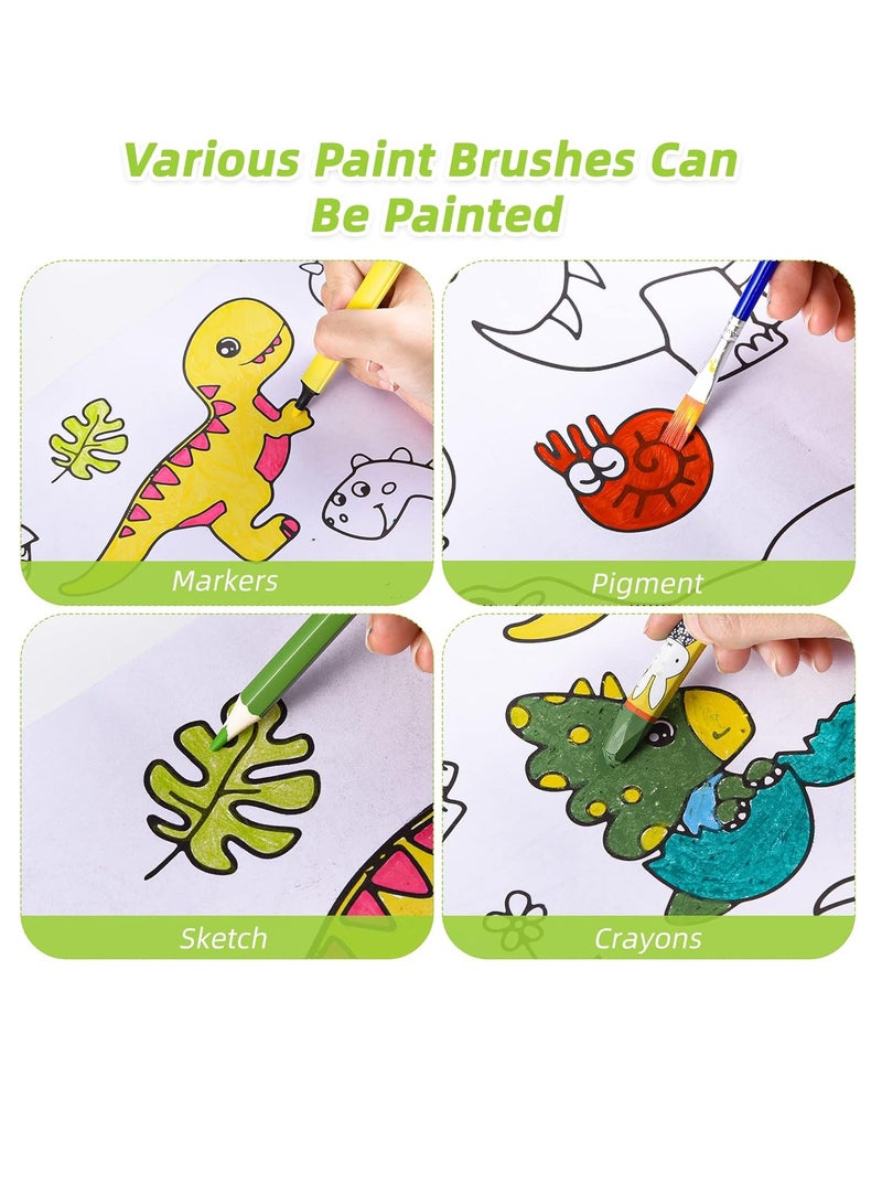 3M Roll of Drawing Paper, Coloring for Kids, Toddlers, DIY Cut and Stick for Girls and Boys (Dinosaurs)  - Image 3