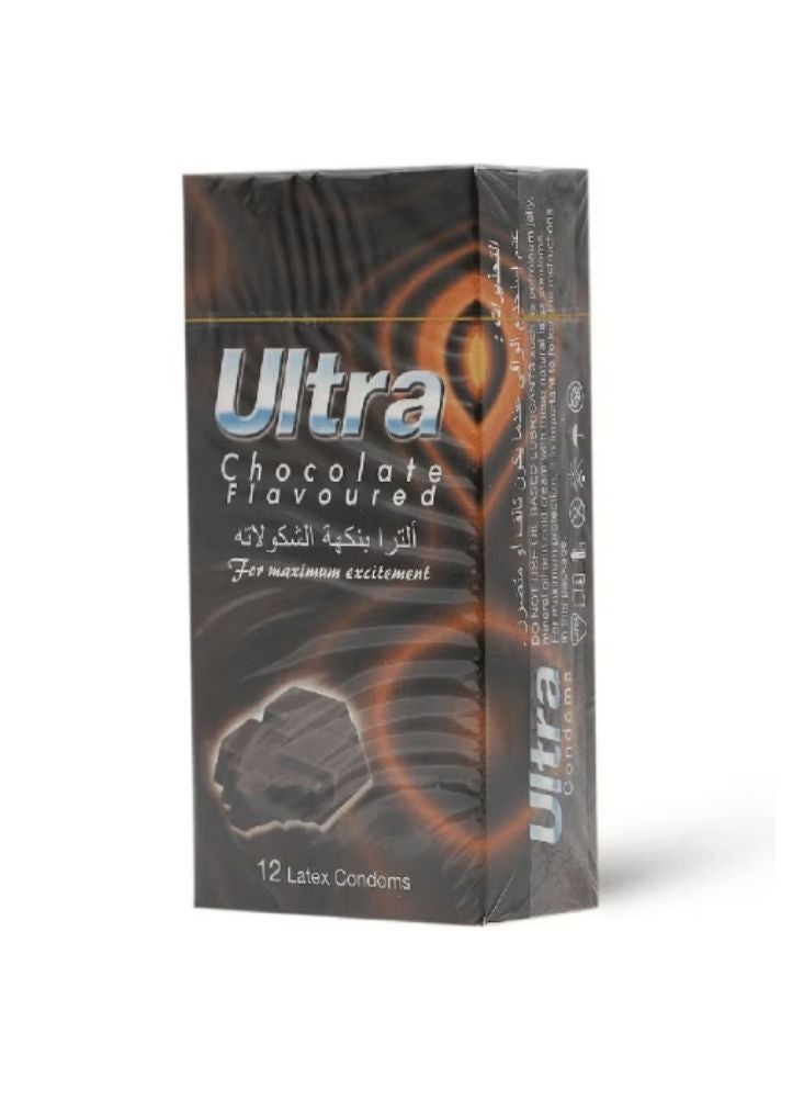 بريميم واقيات ذكرية بنكهة الشوكولاتة – لاتكس عطري للمتعة الفاخرة (عبوة ١٢ قطعة) - Image 2