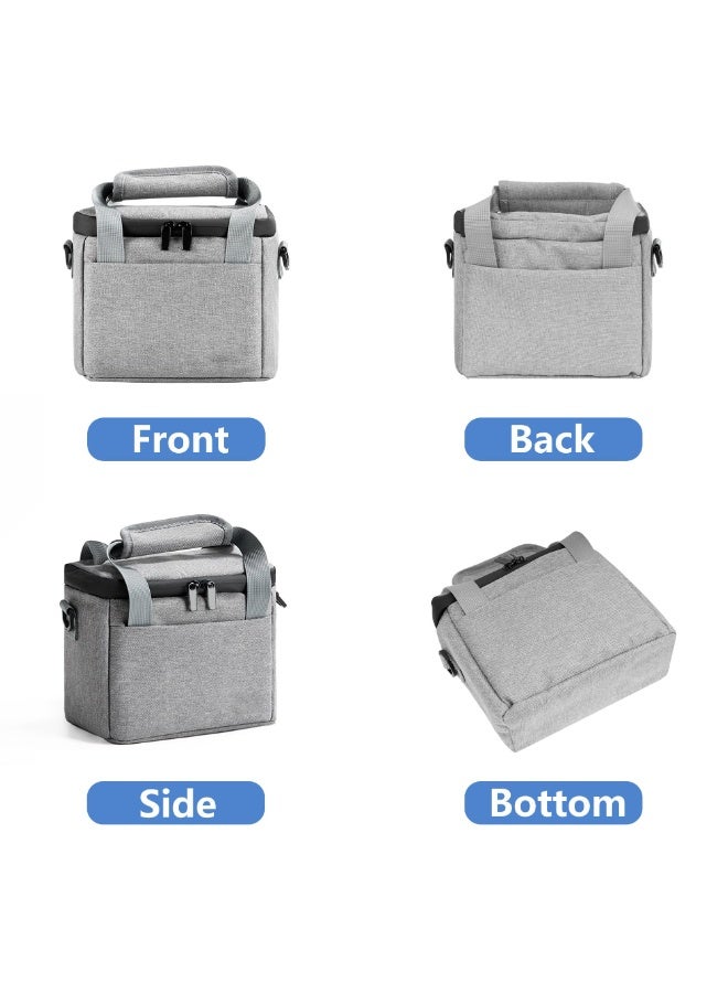 SYOSI DJI Mini 4K/4/2 SE Travel Carrying Case, Portable Shoulder Bag for Drone & Controller Accessories, Waterproof Oxford Storage Bag with Strap Handle (Grey) - Image 3