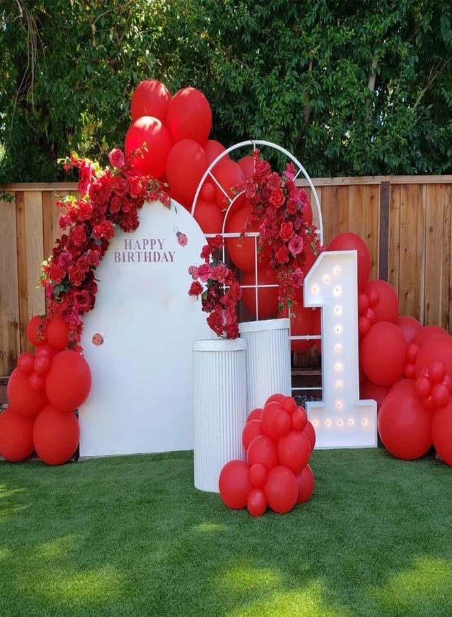 YMSZ Red Balloons Garland Arch kit, 114pcs Red Latex Balloon with Different Sizes for Birthday, Graduation, Valentines, Christmas, Wedding Party Decorations - Image 4