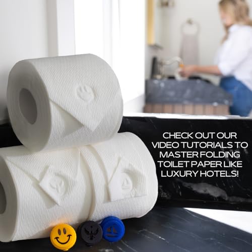 BURU SOLUTIONS Toilet Paper Stamp Fun (Smiley Face) - Add a Unique Personal Touch to Your Bathroom Decor! Enhance your Home Decor. Ideal for Housekeeping, Hotels, Rentals, Home Staging Decor and more - Image 4