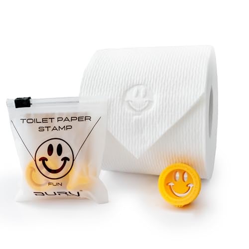 BURU SOLUTIONS Toilet Paper Stamp Fun (Smiley Face) - Add a Unique Personal Touch to Your Bathroom Decor! Enhance your Home Decor. Ideal for Housekeeping, Hotels, Rentals, Home Staging Decor and more - Image 1