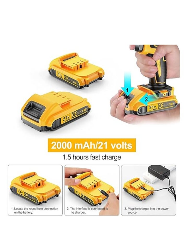 ELIKLIV 21V Cordless Drill, 3/8 Inch Power Drill Set with Lithium Ion Battery and Charger, Electric Drill with Variable Speed, 19 Positions and 24-Pieces Drill/Driver Accessories Kit - pzsku/Z05DA31AB3F94E4CF7F89Z/45/_/1726676605/999c9bc6-2869-499d-bef3-c8b7a908fb93