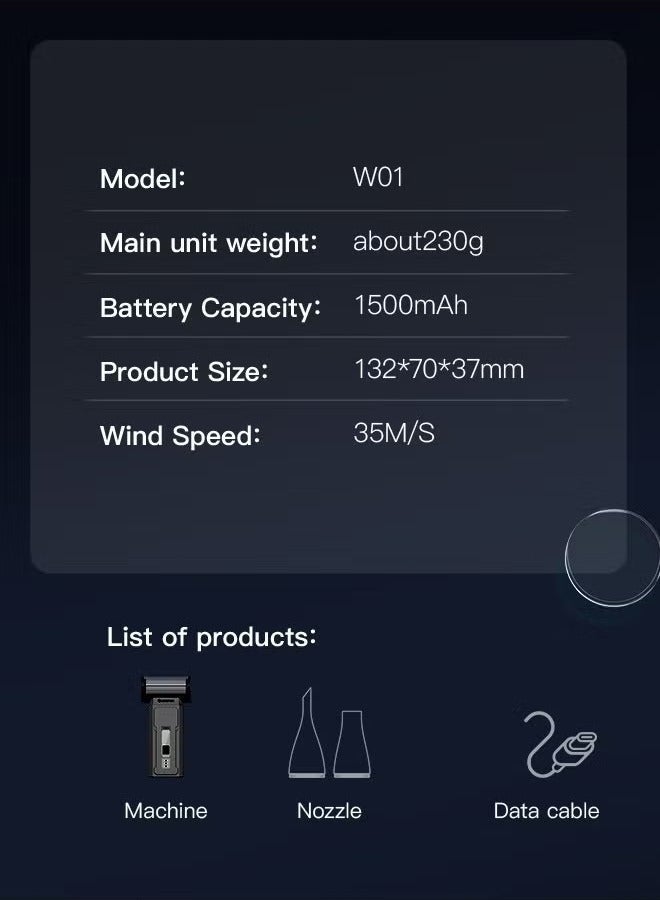 Compressed Air Dusters, Turbo Jet Fan for Sand and Dust Removal, 35M/S Wind Speed - Image 3