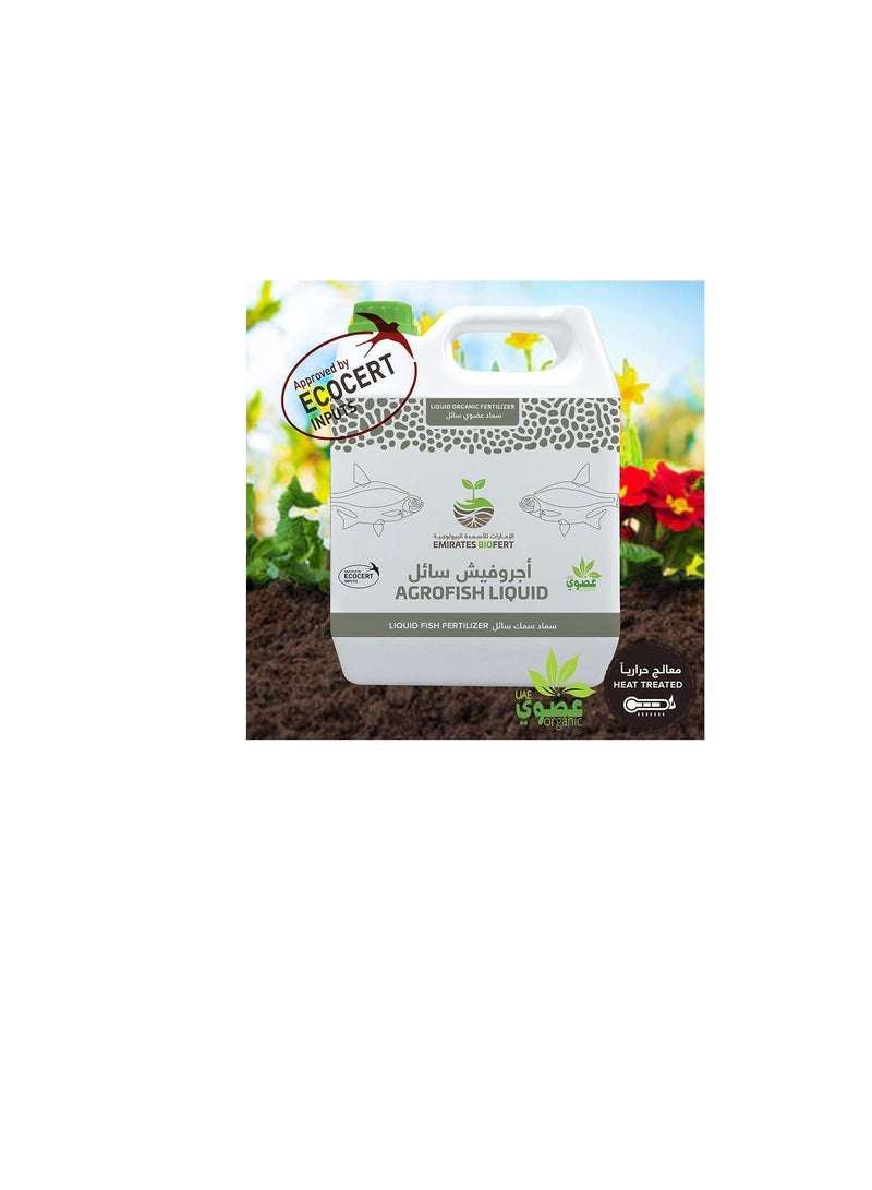 Emirates AGROFISH FERTILIZER LIQUID | UAE ORGANIC FERTILIZER | MOCCAE APPROVED | 1 GALLON (3.8 LTR) - Image 3