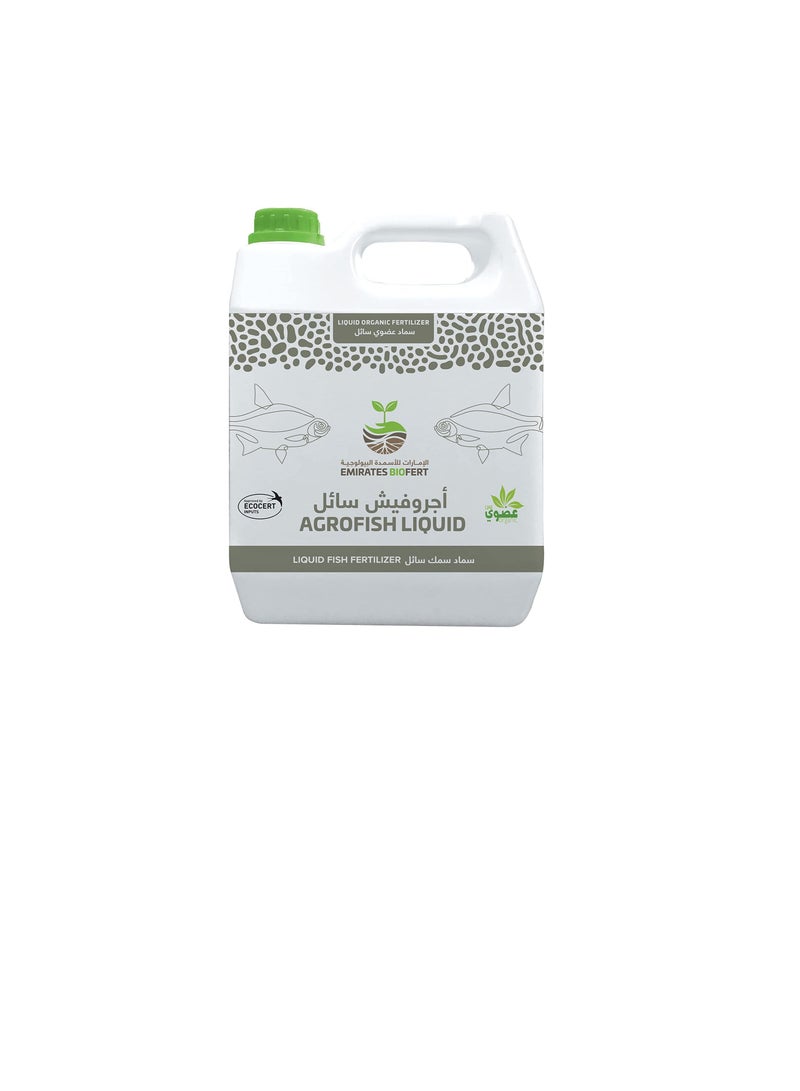 Emirates AGROFISH FERTILIZER LIQUID | UAE ORGANIC FERTILIZER | MOCCAE APPROVED | 1 GALLON (3.8 LTR) - Image 1