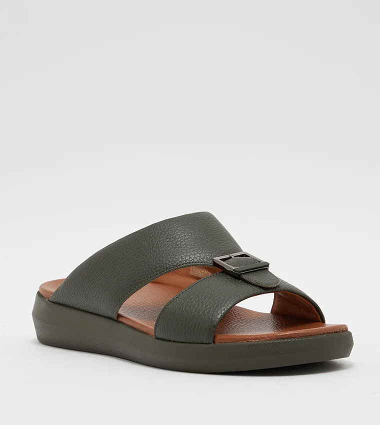 ستيف مادن 2015-104-A Olive Men's Comfort Sandals