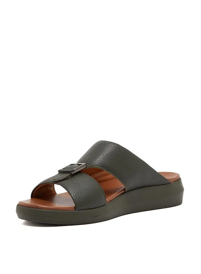 ستيف مادن 2015-104-A Olive Men's Comfort Sandals