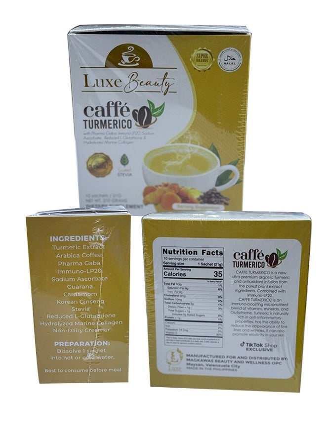 Luxe Beauty Caffe Turmerico 10 sachets  - Image 2