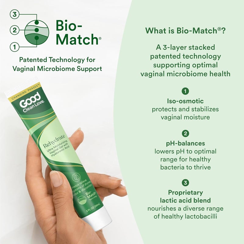 Good Clean Love Rehydrate Ultra Moisturizing Vaginal Gel with Hyaluronic Acid - 2 Oz - Image 3