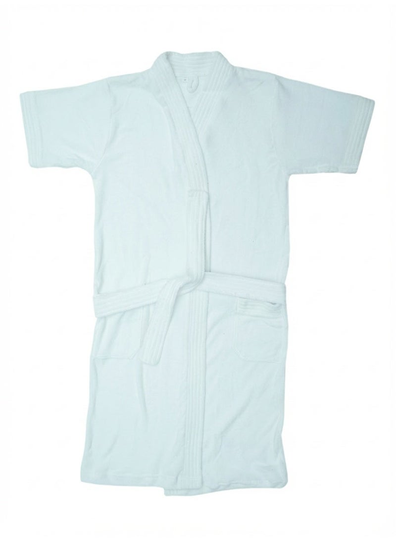 Ambrosia روب استحمام تيري XXL لوكسور unisex أبيض - 100% قطن - Image 1