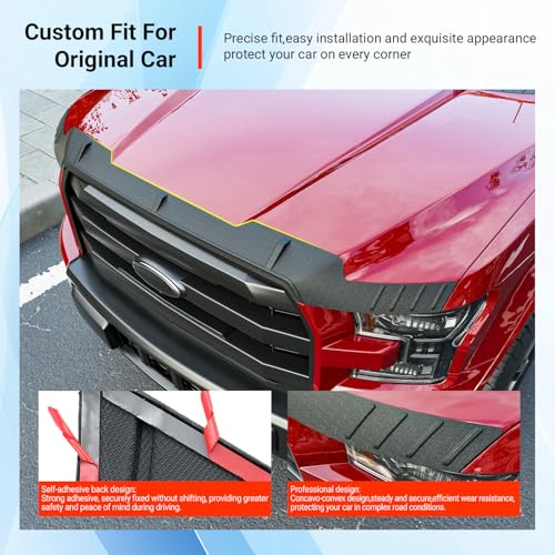 powoq Hood Protector Compatible with 20152020 Ford F150 Deflector Upgraded TPE Shield Hood Deflector Replacement for 2015 2016 2017 2018 2019 2020 Ford F150 Accessories - Image 3