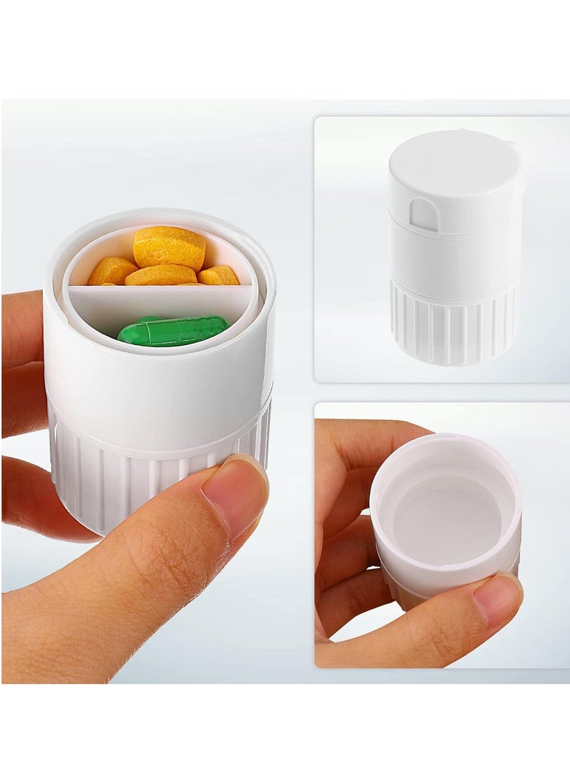 SOLARAE 4 in 1 Pill Crusher Grinder Tablets and Multifunction Cutter Storage Splitter with Blade Water Cup, Travel Organizer Portable Pretty for Purse Pocket - Image 3