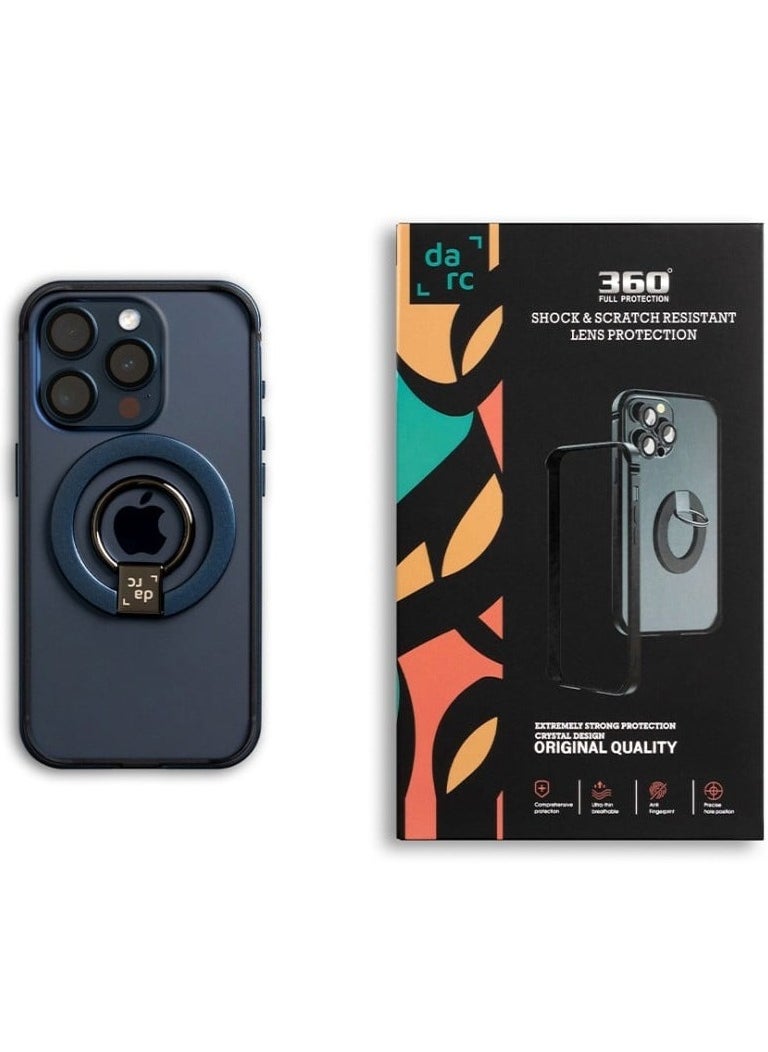 darc iPhone 13 Pro 3-in-1 Frame + Camera Protection + MagSafe Grip Blue  - Image 3