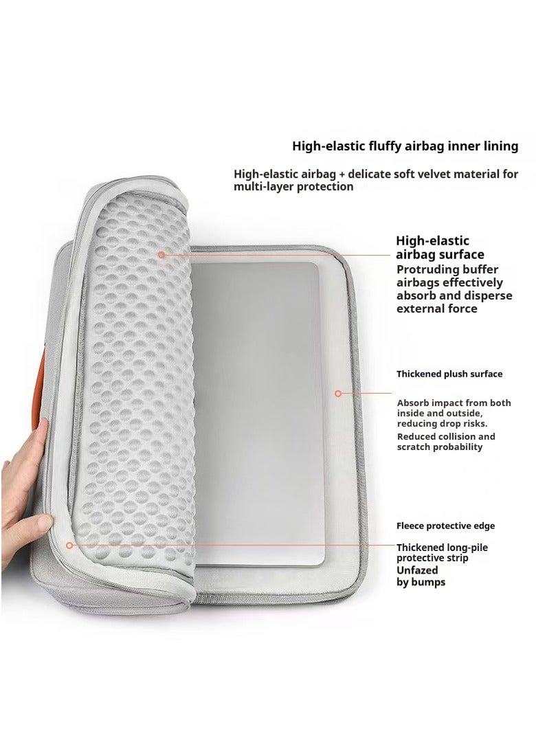 Yoze 15.6 Inch Laptop Bag – Waterproof Business Briefcase with Airbag Shockproof Protection, Large Capacity Slim Travel Laptop Case with 180° Opening & Trolley Strap - Image 2