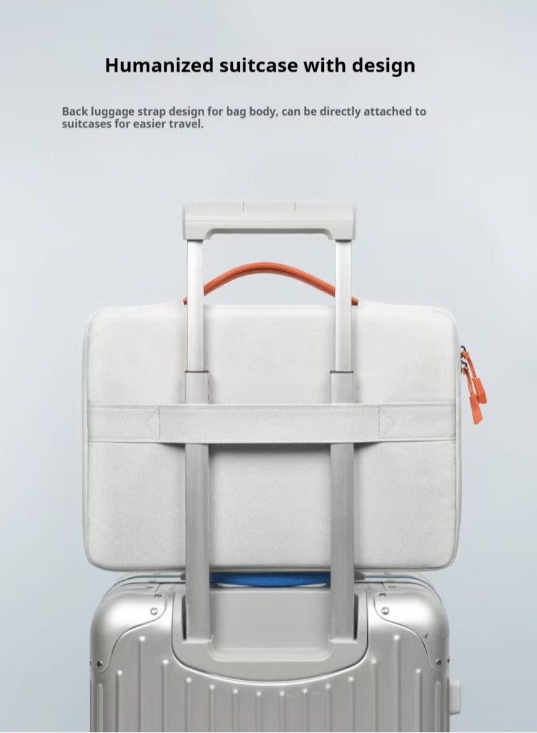 Yoze 15.6 Inch Laptop Bag – Waterproof Business Briefcase with Airbag Shockproof Protection, Large Capacity Slim Travel Laptop Case with 180° Opening & Trolley Strap - Image 5