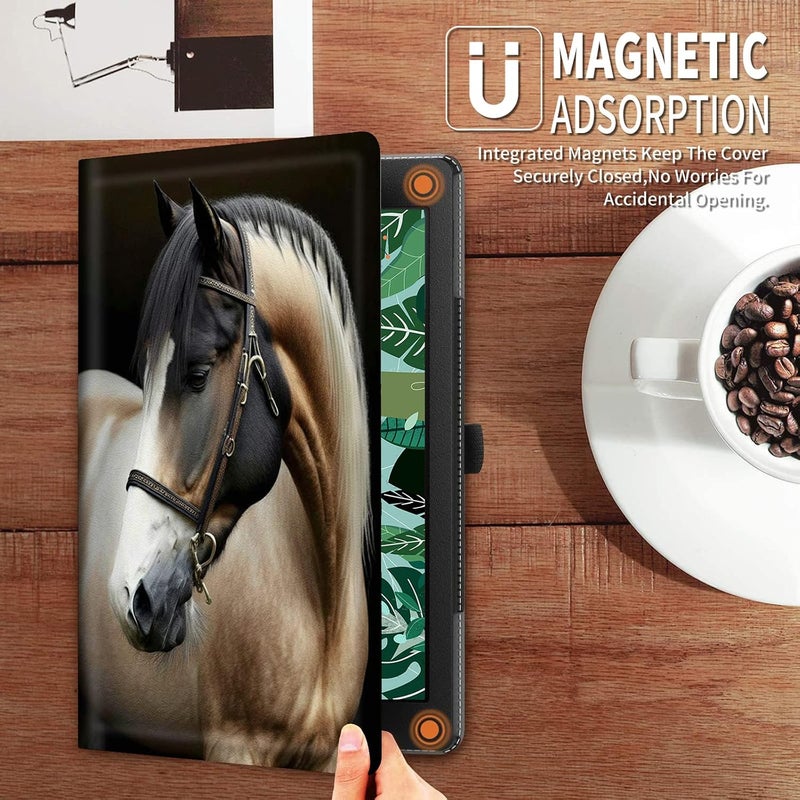 FUYOCWE for Fire HD 10 Case 2021,Fire HD 10 Plus Tablet Case (11th Generation, 2021 Release), Multi-Angle Slim Stand Smart Cover Cases for New Amazon Kindle Fire HD 10 10.1"-Beautiful Horse - Image 4