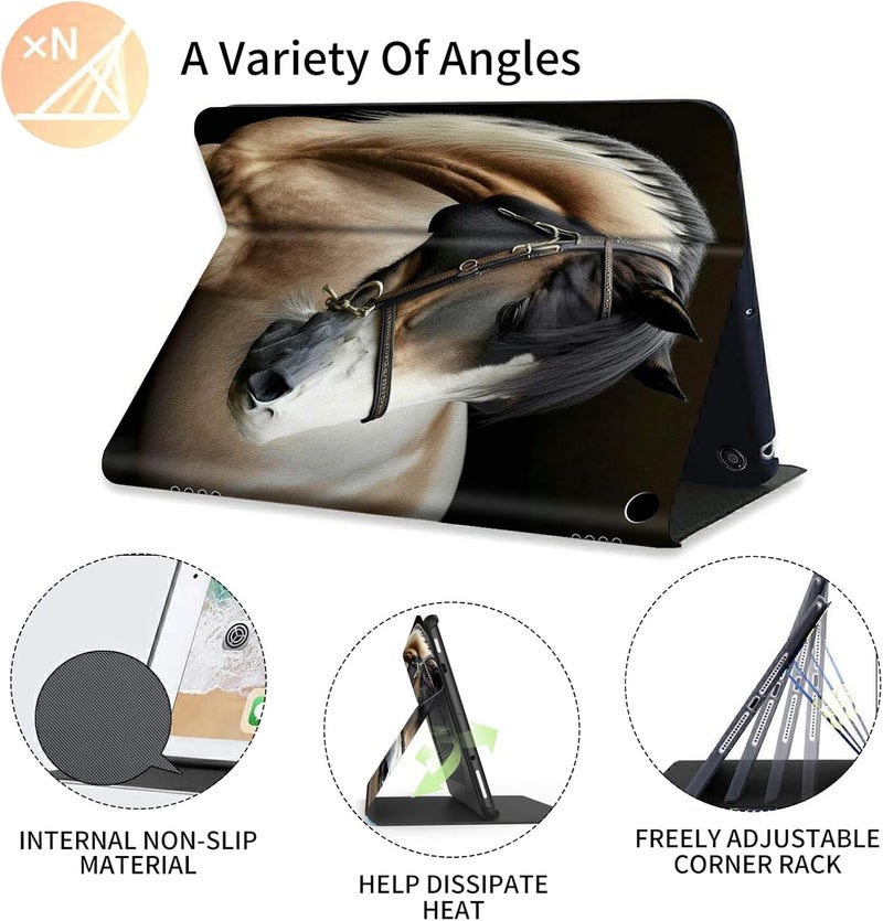 FUYOCWE for Fire HD 10 Case 2021,Fire HD 10 Plus Tablet Case (11th Generation, 2021 Release), Multi-Angle Slim Stand Smart Cover Cases for New Amazon Kindle Fire HD 10 10.1"-Beautiful Horse - Image 5