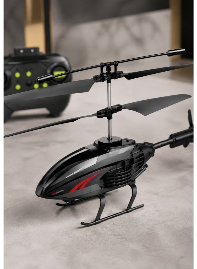 DAT Remote Control 2-Way RC Helicopter with Gyro Stabilizer, Easy-to-Fly Indoor Outdoor Flying Toy for Kids & Beginners – Black - Image 3