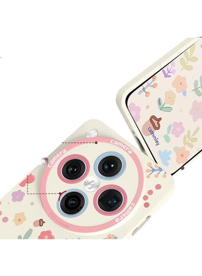 Xp Compatible With Oppo Find X8 Phone Case, Full Lens Protection, Oppo Find X8 Soft Case, Silicone, Cute Cartoon Design, For Women, High-End Feel, Shockproof, With Lanyard - Antique White Sunglasses Coal Ball - Image 2