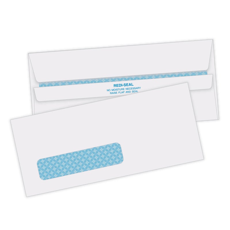 Quality Park 10 Left Window Security Tinted Envelopes with a Self Seal Closure for Standard Business Mailings 24 lb White Wove 418 x 912 500 per Box 21418