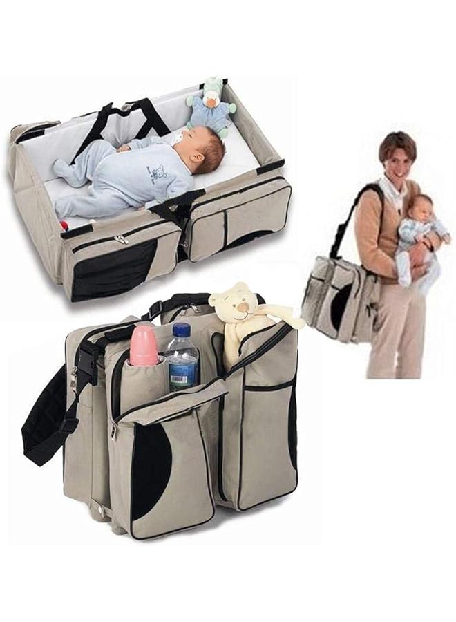 ANSELF 3 In 1 Diaper Bag Travel Bassinet Diaper Change Mat External 4 Pockets Portable Travel Bed Travel Bag Crib For Newborn Baby - Image 2