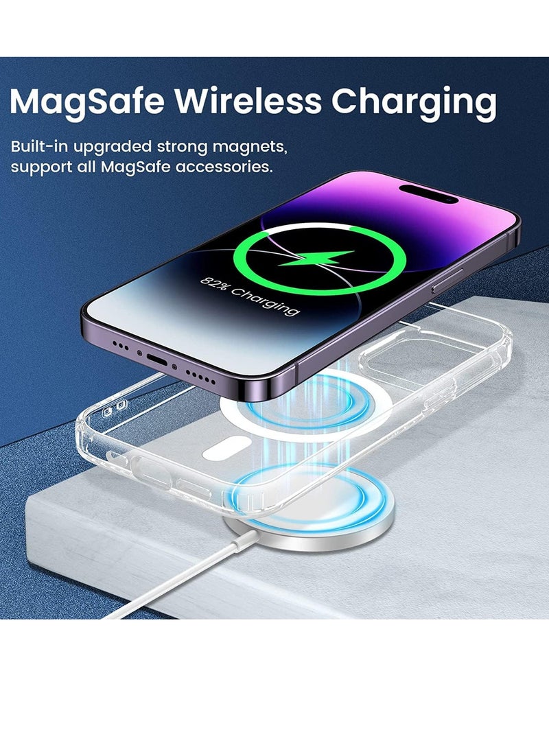 ten.tech - Ten tech Magnetic Clear Case Designed for iPhone 13 – Compatible with MagSafe Charger, Support Magnetic Car Mount Wireless Charging, Soft Press Buttons Scratch Resistant – ten tech - Image 1