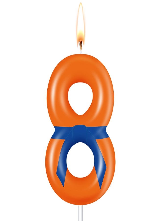MTLEE Anime Theme Dragon Birthday Candle Orange and Blue Belt Cake Number Candle Cupcake Topper for Anime Themed Birthday Decoration Supplies (8) - Image 1