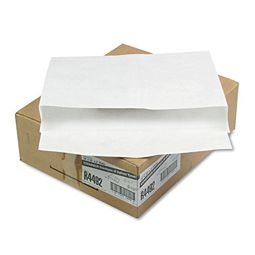 Quality Park Survivor R4492 Tyvek Booklet Expansion Mailer, 12 x 16 x 2, White, 18lb (Case of 100) - Image 1