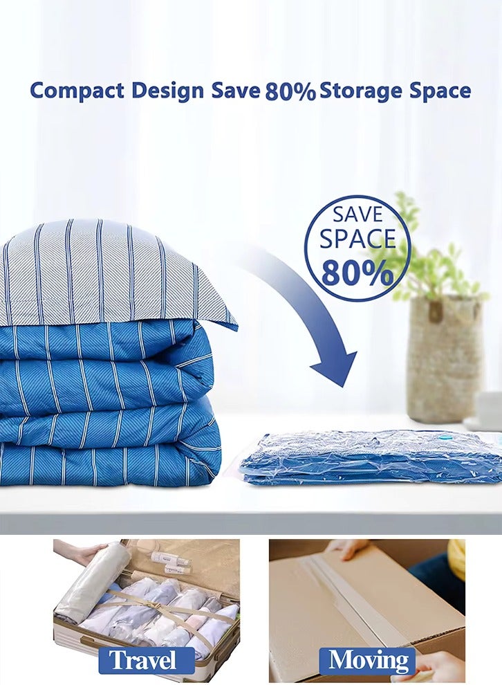 7+1Pcs  Reusable Vacuum Storage Bags With Travel Hand Pump  - Image 2