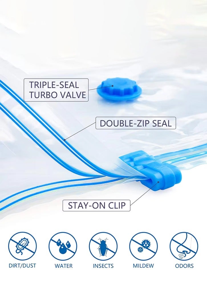 7+1Pcs  Reusable Vacuum Storage Bags With Travel Hand Pump  - Image 4