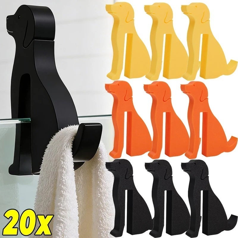 No Drilling Shower Door Hooks Glass Door Clip Hooks Multifunction Clothes Towels Hanging Racks Waterproof Glass Cabinets Holder - Image 1