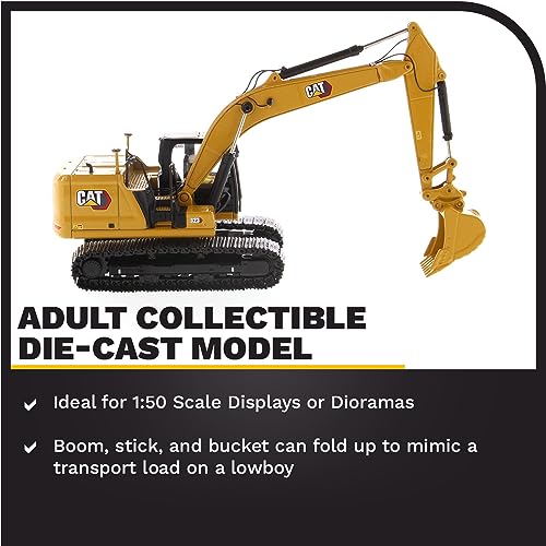 Diecast Masters 1:50 Scale Caterpillar 323 Hydraulic Excavator | High Line Series Cat Trucks & Construction Equipment Model 85571 - Image 3