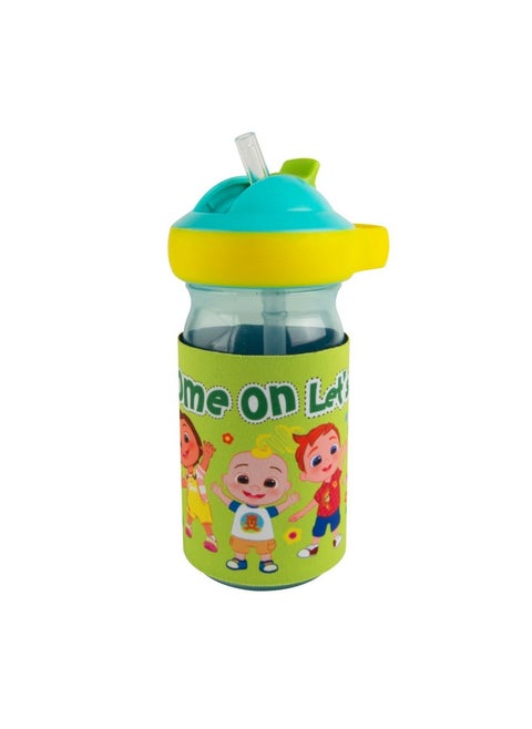 Chill & Sip Cocomelon Kids Water Bottle Insulated Toddler Straw Cups With Flip Top And Protective Dropguard 12 Oz Ages 24 Months And Up