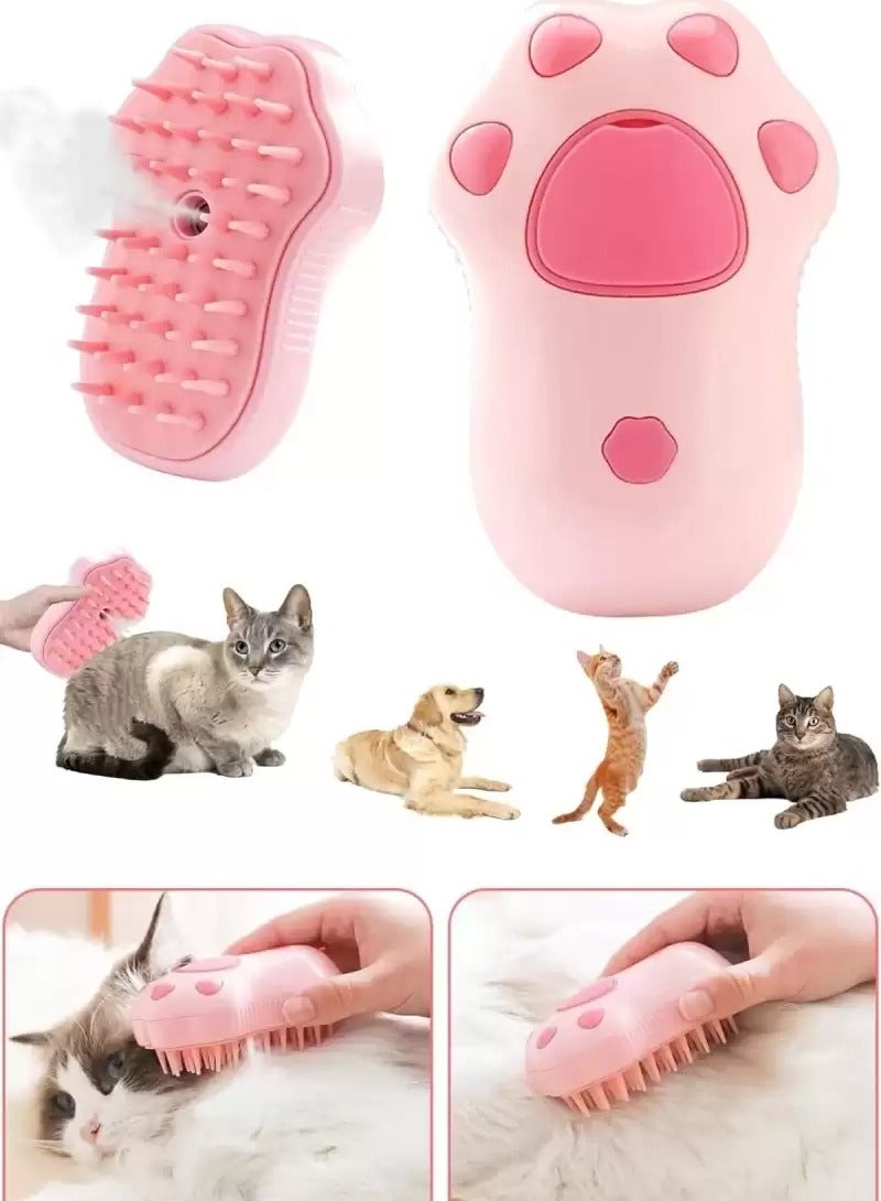 Generic Pet Steamy Brush Dog Massage Comb – Built-in Electric Water Spray & Soft Silicone Grooming Brush  - Image 1