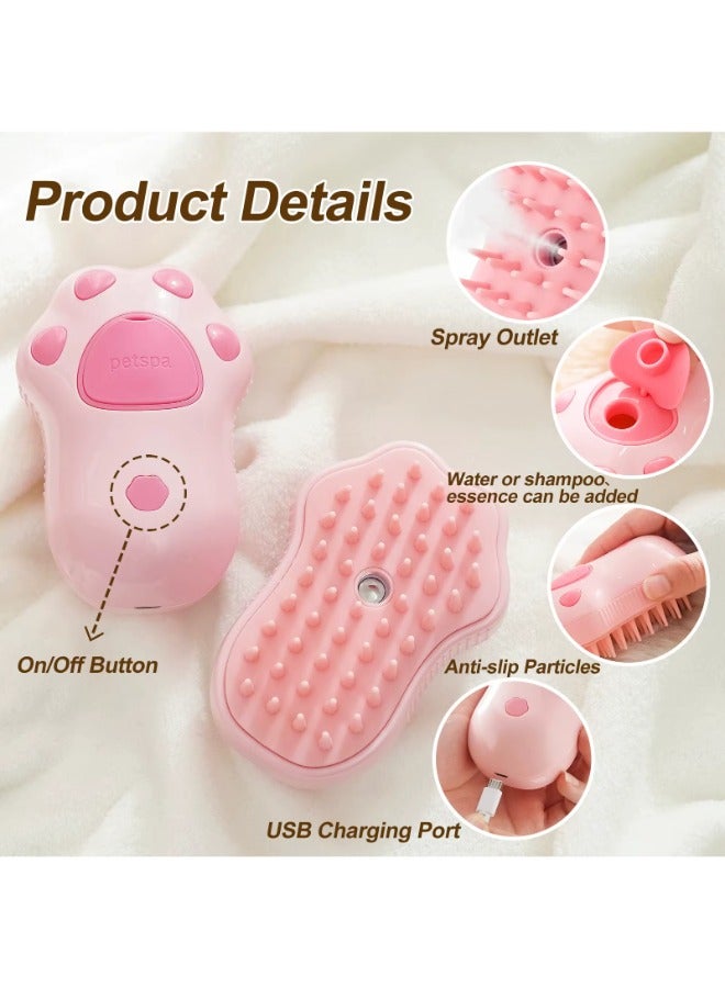 Generic Pet Steamy Brush Dog Massage Comb – Built-in Electric Water Spray & Soft Silicone Grooming Brush  - Image 4