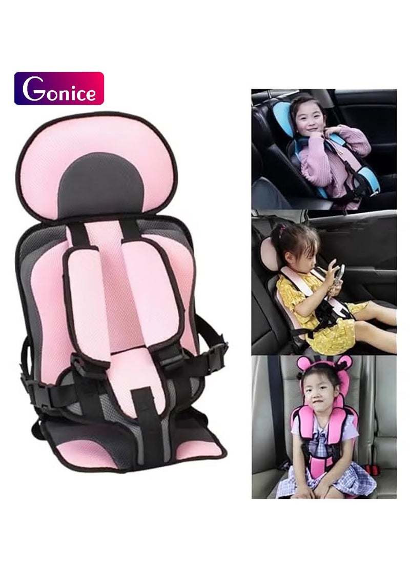 Gonice Car Seat Comfortable Up, Booster Child Seat, with 5 Point Harness, Adjustable Headrest, for Toddlers, Infant, Group 1/2/3, 9-36 Kg, Up to 12 Years (pink L)  - Image 1