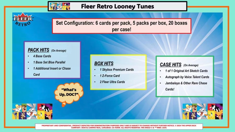 أبير ديك صندوق بطاقات التداول Fleer Retro Looney Tunes 5-Pack Blaster (السطح العلوي 2024) - Image 4