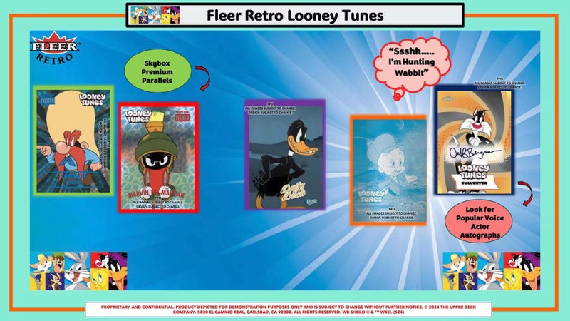 أبير ديك صندوق بطاقات التداول Fleer Retro Looney Tunes 5-Pack Blaster (السطح العلوي 2024) - Image 5