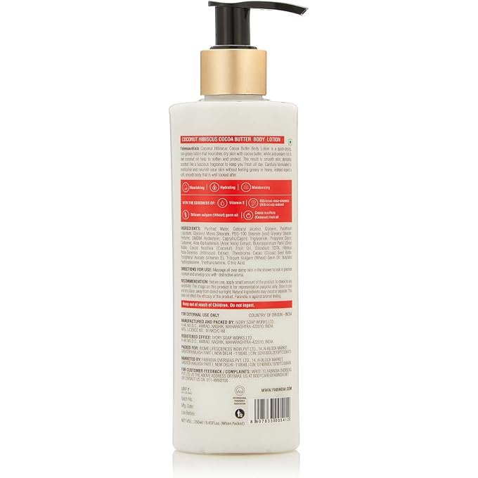 Fabindia Fabessentials Body Lotion Coconut Cocoa btr 250ml - Image 2