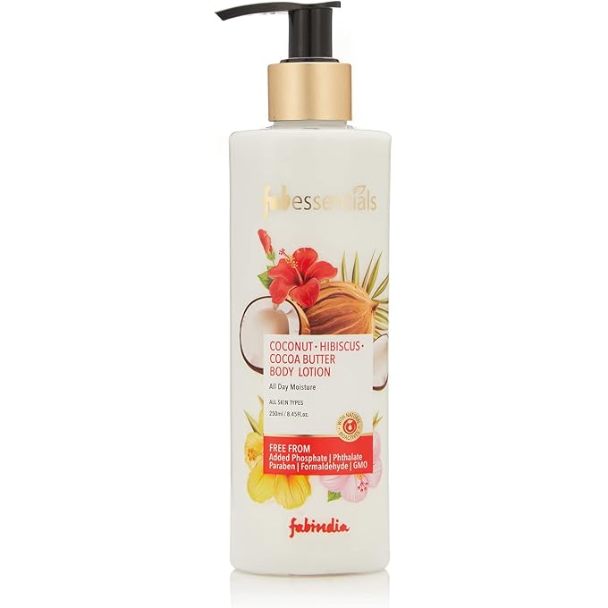 Fabindia Fabessentials Body Lotion Coconut Cocoa btr 250ml - Image 1