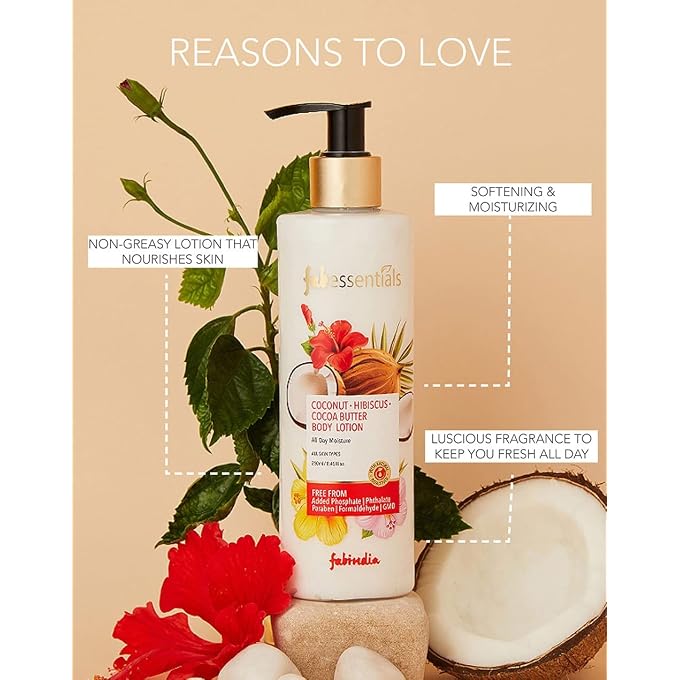 Fabindia Fabessentials Body Lotion Coconut Cocoa btr 250ml - Image 3