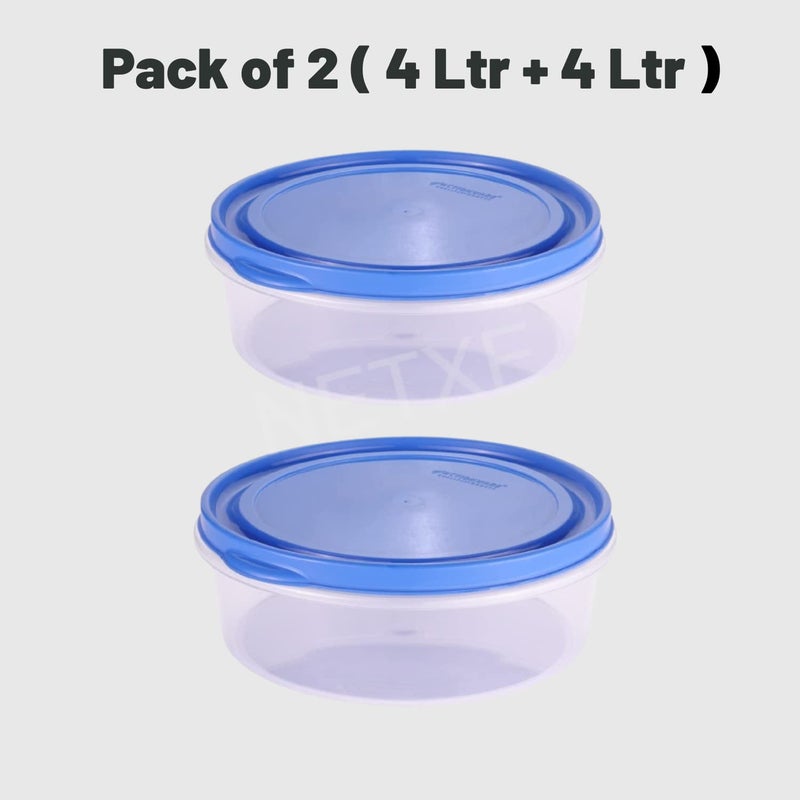 NETXE Round khakra papad and chapati box with lidspace saving Plastic papad khakhra storage container box for kitchen home travelling Pack of 24 Ltr Container - Image 2