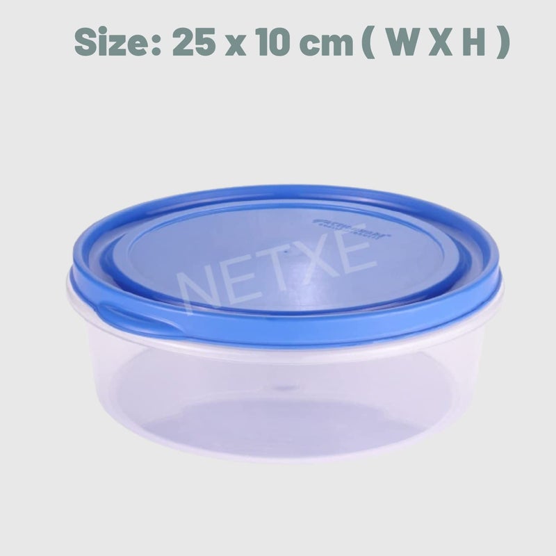NETXE Round khakra papad and chapati box with lidspace saving Plastic papad khakhra storage container box for kitchen home travelling Pack of 24 Ltr Container - Image 4
