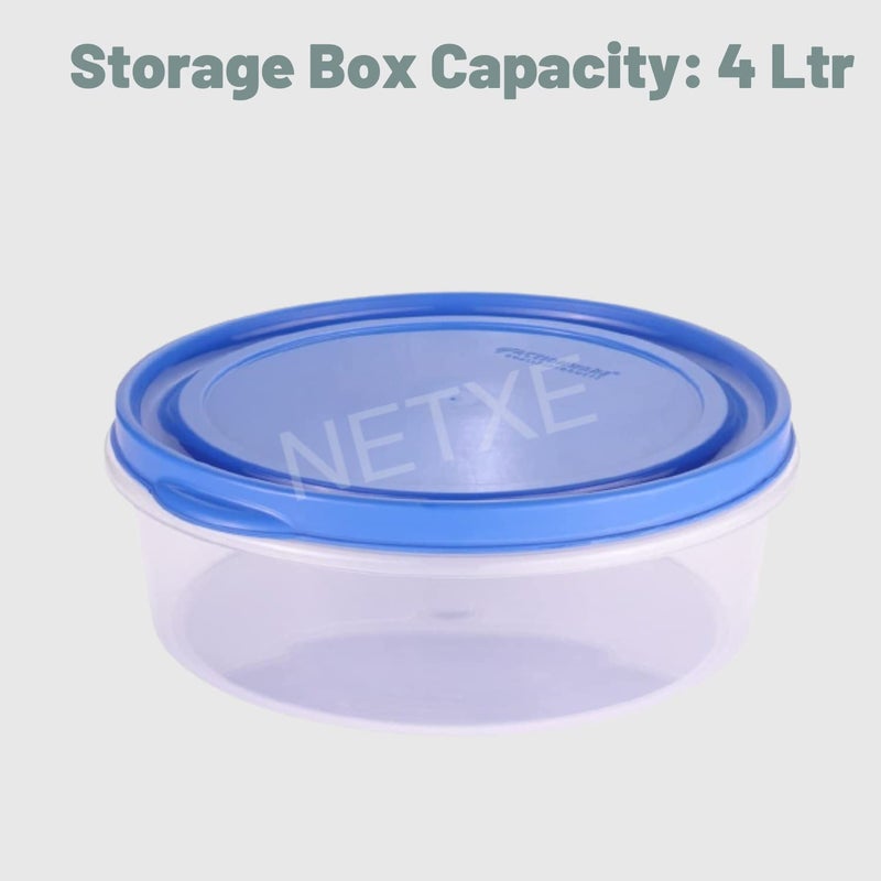 NETXE Round khakra papad and chapati box with lidspace saving Plastic papad khakhra storage container box for kitchen home travelling Pack of 24 Ltr Container - Image 5