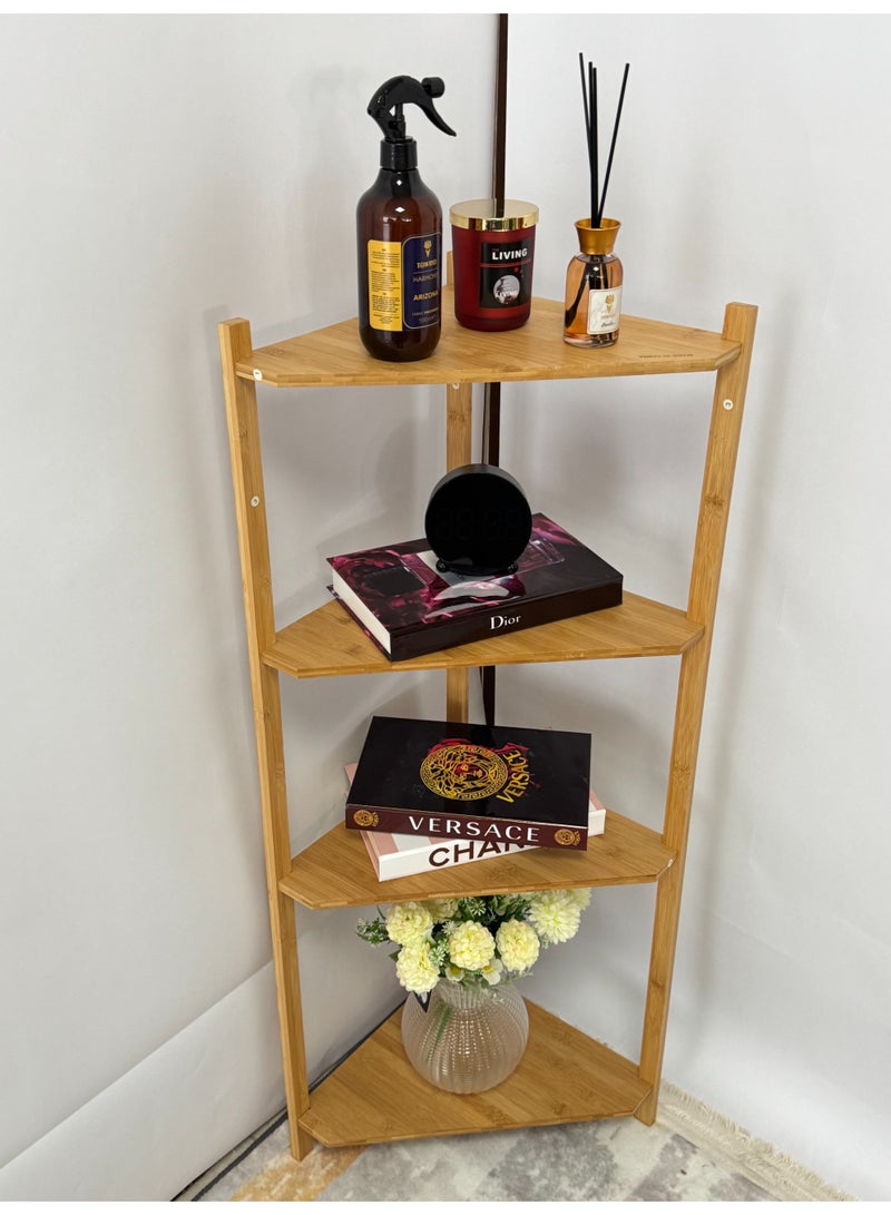 Living Elegant Wooden Corner Shelf – Multipurpose Display Rack - Image 3