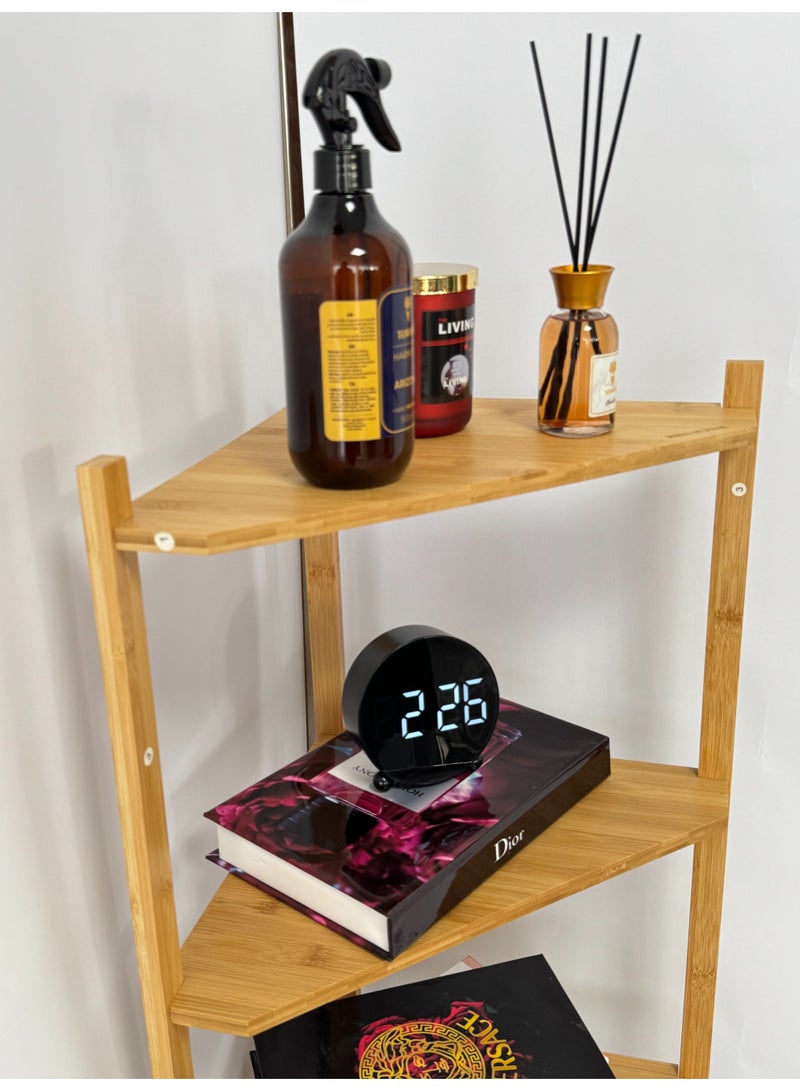 Living Elegant Wooden Corner Shelf – Multipurpose Display Rack - Image 4