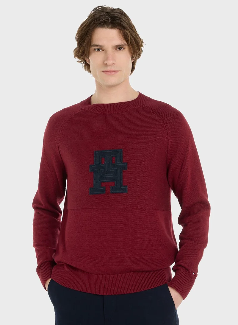 TOMMY HILFIGER Logo Crew Neck Sweater