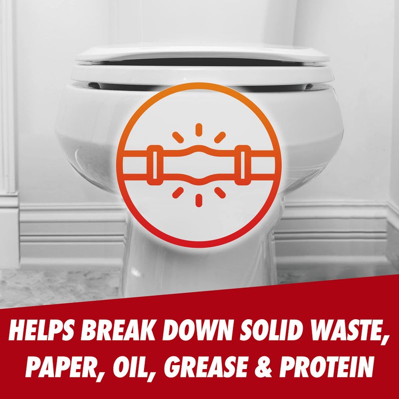 Drano Advanced Septic Tank Treatment, Prevents Septic Backup from Solid Waste, Paper, Oil, and Grease, 3 Pouches, 4.5 oz (Pack of 2) - Image 5